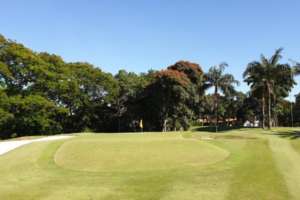 Das Lastgreen am Golfplatz vom Sao Paulo Clube de Campo Golfclub.