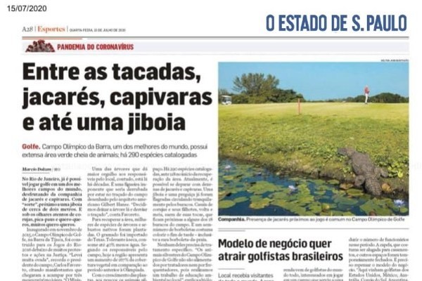 Estado do Sao Paulo, Bericht über den Olynpia Golfplatz in Rio de Janeiro