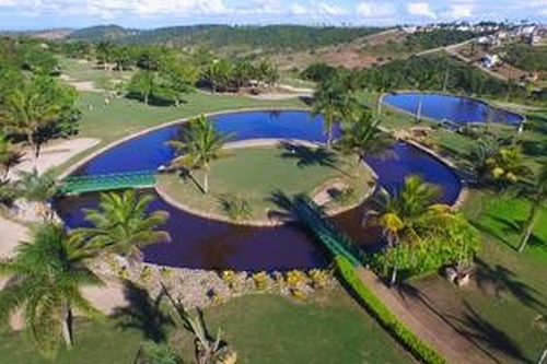 View on the course of the Aguas da Serra Golf Club in Bananeiras in the state of Paraiba.
