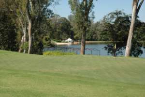 Green 18 vom Fazenda Santo Antonio Golfplatz nahe Araras.