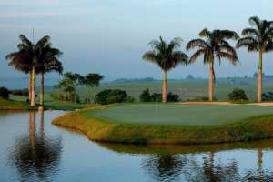 Islandgreen im Randall Thompson Golfplatz vom Boa Vista Golfclub.