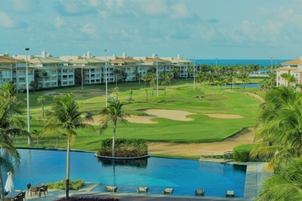 Blick auf das Brisa do Golf Resort mit Beachpark in der Nähe von Fortaleza.