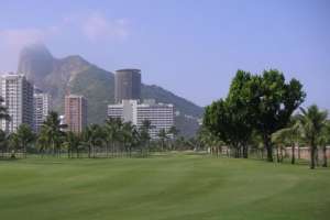 Fast game vom Golfplatz vom Gavea County Golfclub in Rio de Janeiro.