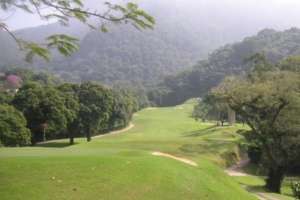 Frontine vom Golfplatz vom Gavea County Golfclub in Rio de Janeiro.