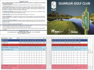 Scorecard vom Golfplatz vom of the Guaruja Island Golfclub.