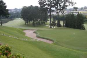 Final hole am Golfplatz vom Sao Fernando Golfclub in Cotia.