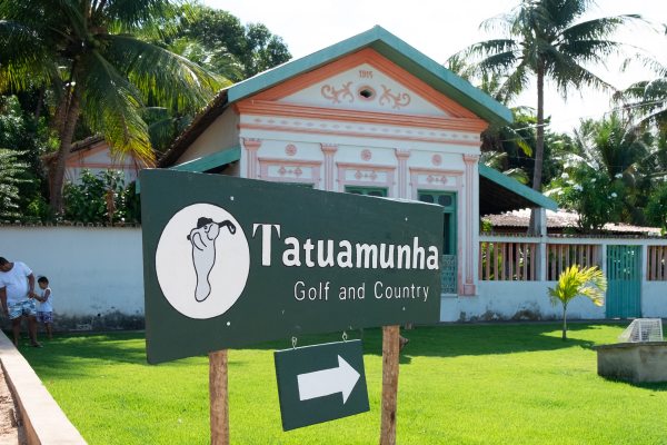Eingang zum Tatuamunha Golfclub im Bundesstaat Alagoas.